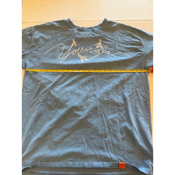 YoungLA Los Angeles T-Shirt Blue Graphic Script with Birds Size L - Picture 6 of 6